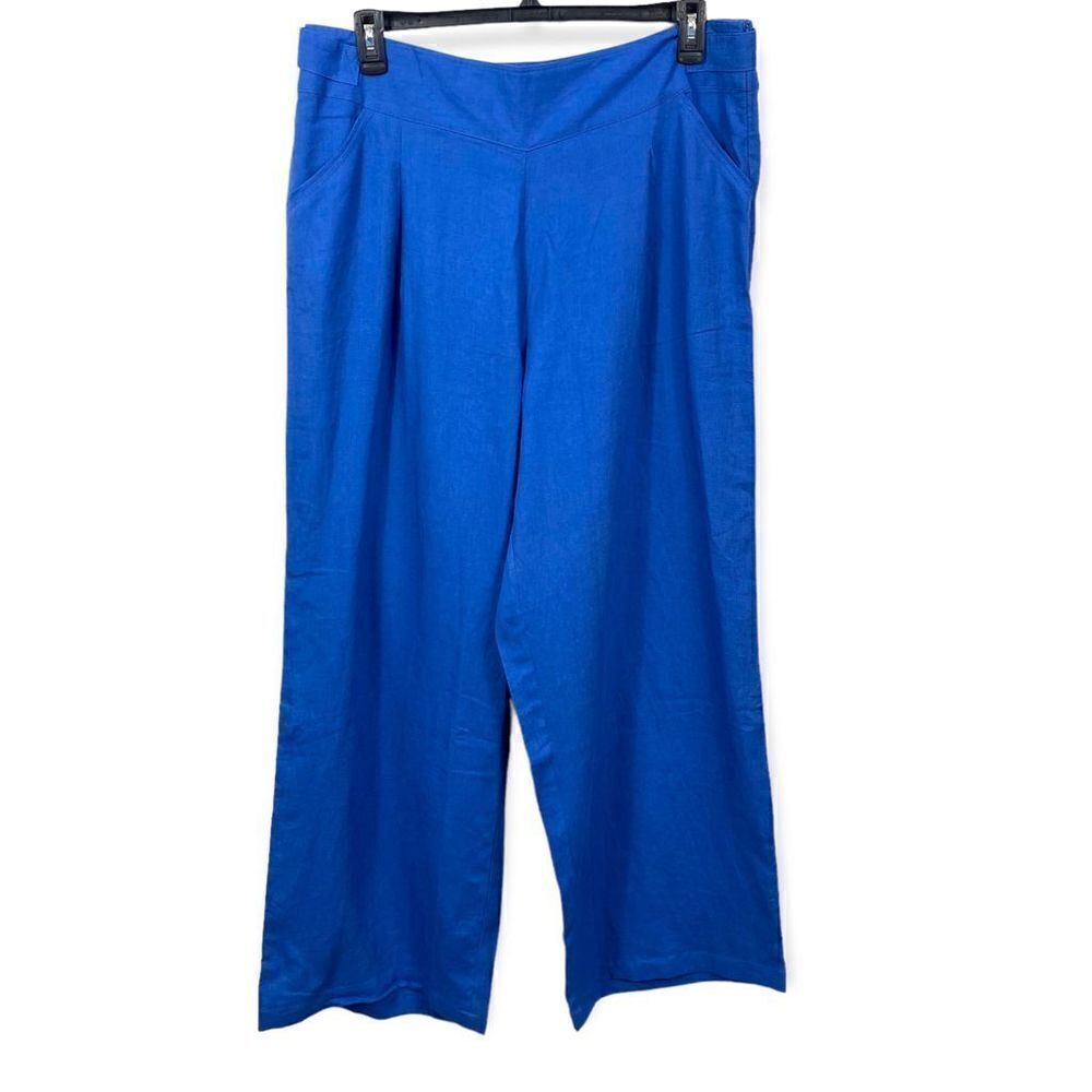 Soft surroundings Blue Linen Pants Size 1x NWT